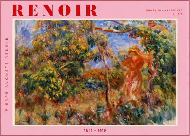 Renoir Woman in a Landscape No4 - Plakat