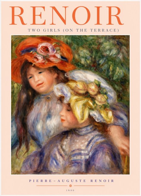 Renoir Two Girls (on the Terrace) No2 - Plakat