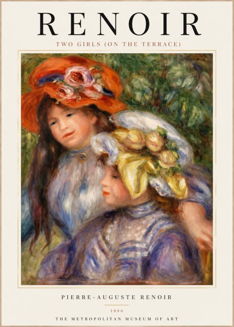 Renoir Two Girls (on the Terrace) No3 - Plakat