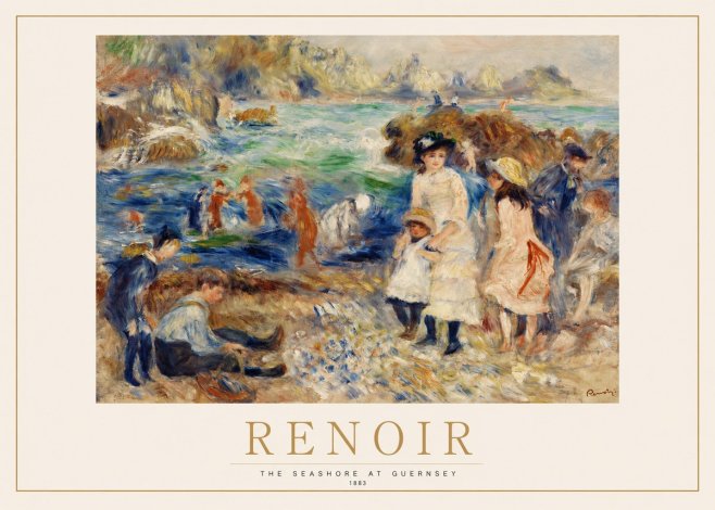Renoir The Seashore at Guernsey No1 - Plakat
