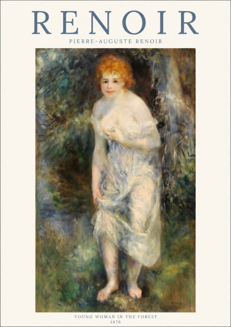 Renoir Young Woman in the Forest No1 - Plakat