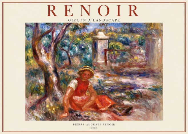 Renoir Girl in a Landscape No1 - Plakat