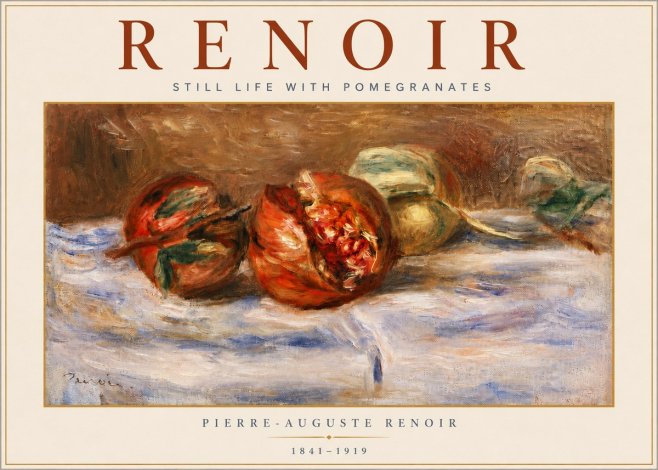 Renoir Still Life with Pomegranates No4 - Plakat