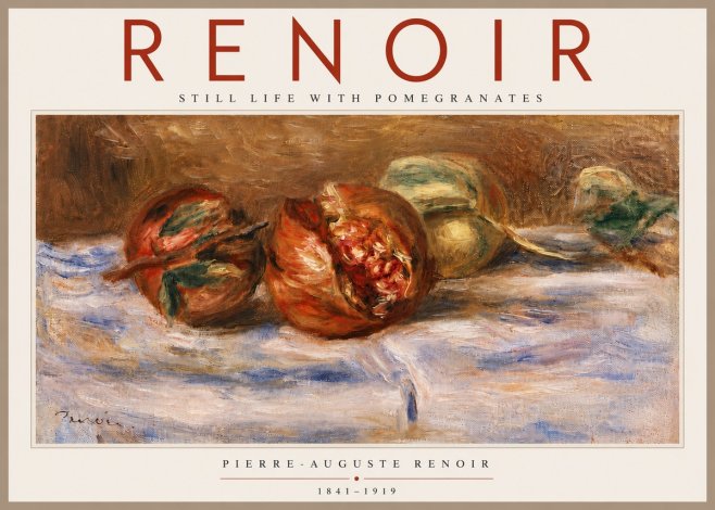 Renoir Still Life with Pomegranates No6 - Plakat