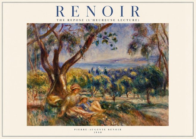 Renoir The Repose (L'heureuse Lecture) No1 - Plakat