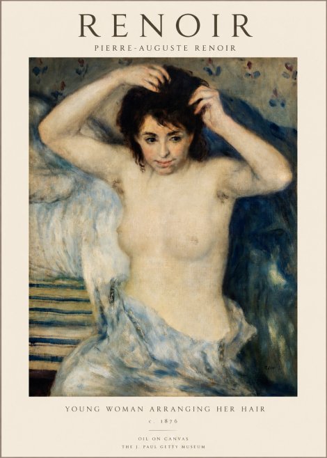 Renoir Young Woman Arranging Her Hair No1 - Plakat