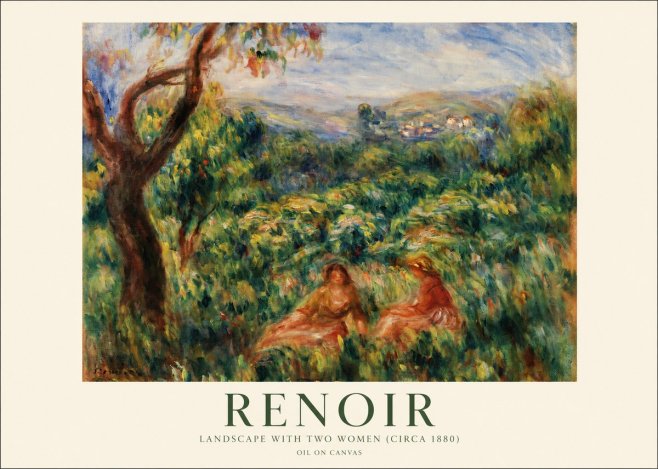 Renoir Landscape with Two Women (Circa 1880) No1 - Plakat
