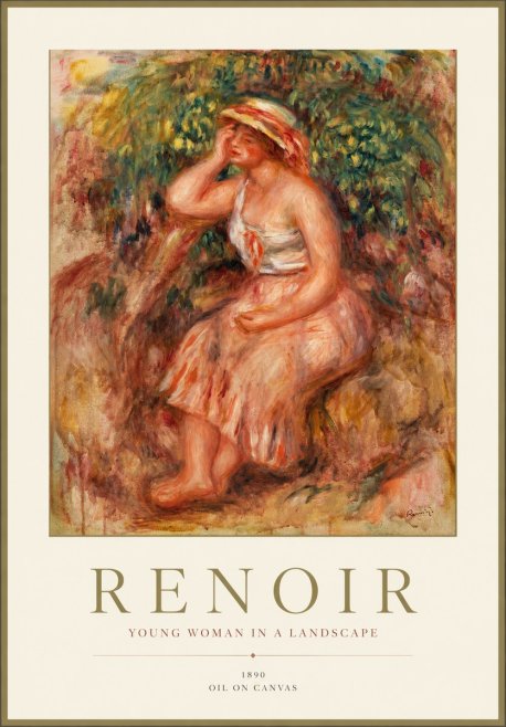 Renoir Seated Woman in a Landscape No2 - Plakat