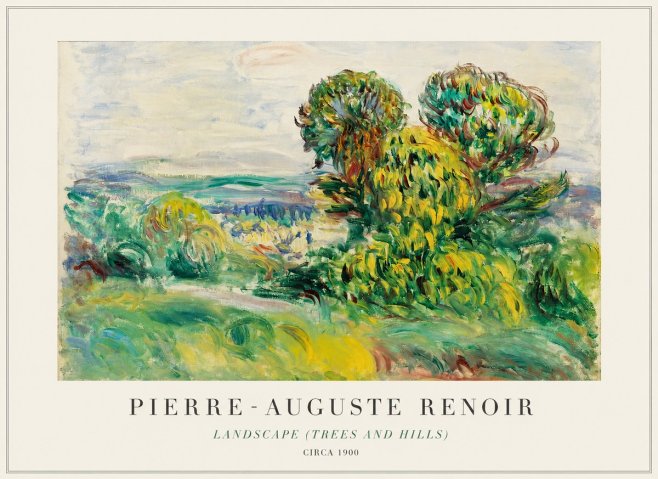Renoir Landscape (Trees and Hills) No1 - Plakat