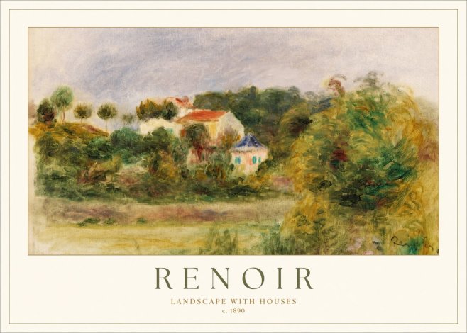 Renoir Landscape with Houses No1 - Plakat