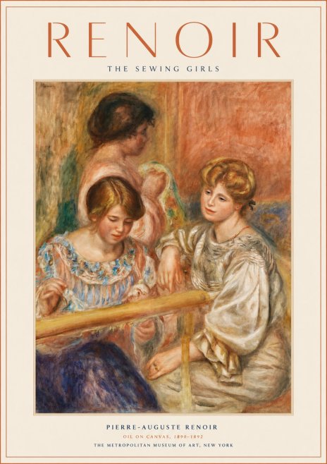 Renoir The Sewing Girls No4 - Plakat