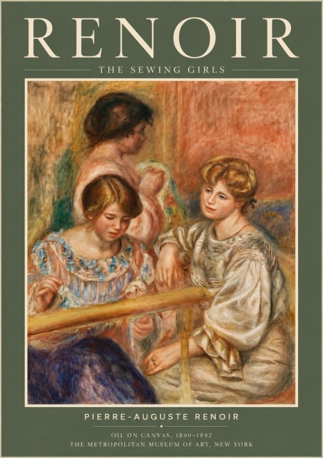 Renoir The Sewing Girls No5 - Plakat