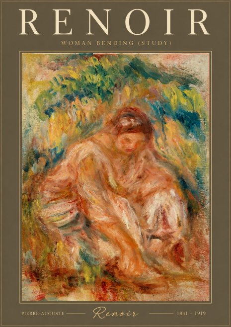 Renoir Woman Bending (Study) No2 - Plakat