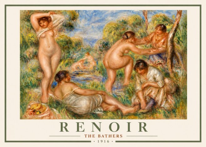 Renoir The Bathers No4 - Plakat
