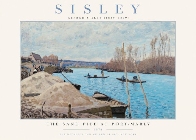 Sisley The Sand Pile at Port-marly No2 - Plakat