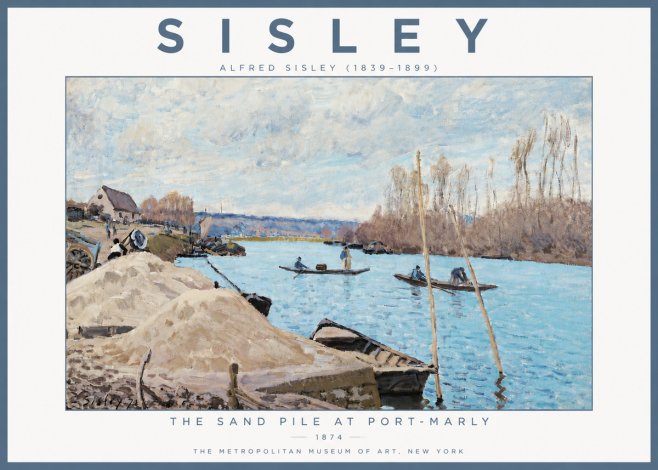 Sisley The Sand Pile at Port-marly No5 - Plakat