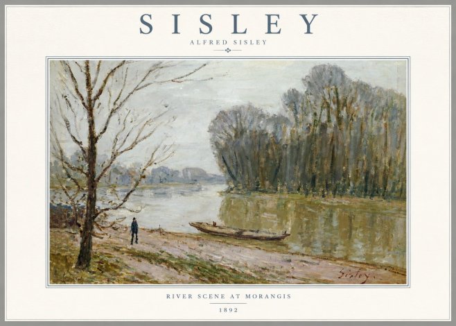 Sisley River Scene at Morangis No2 - Plakat