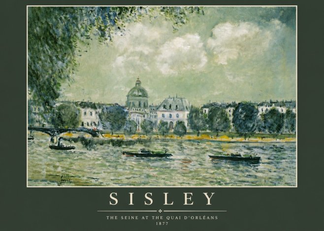 Sisley The Seine at the Quai D'orléans No3 - Plakat