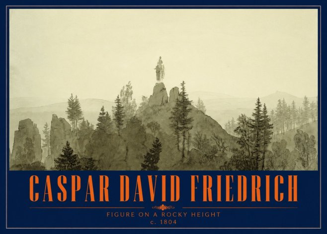 Caspar David Friedrich Figure on a Rocky Height No2 - Plakat