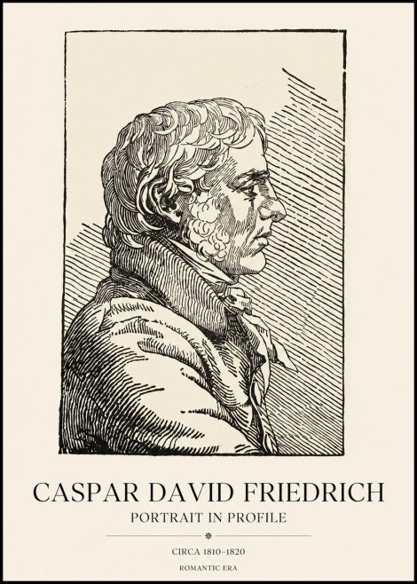 Caspar David Friedrich Portrait Study No6 - Plakat