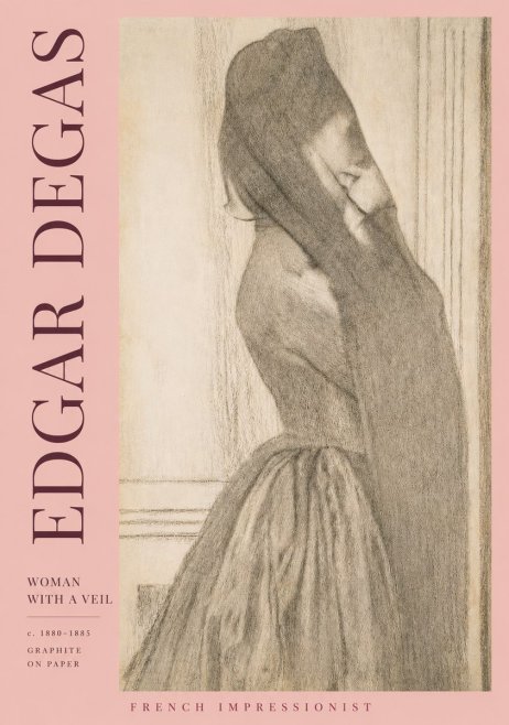 Edgar Degas Woman with a Veil No3 - Plakat