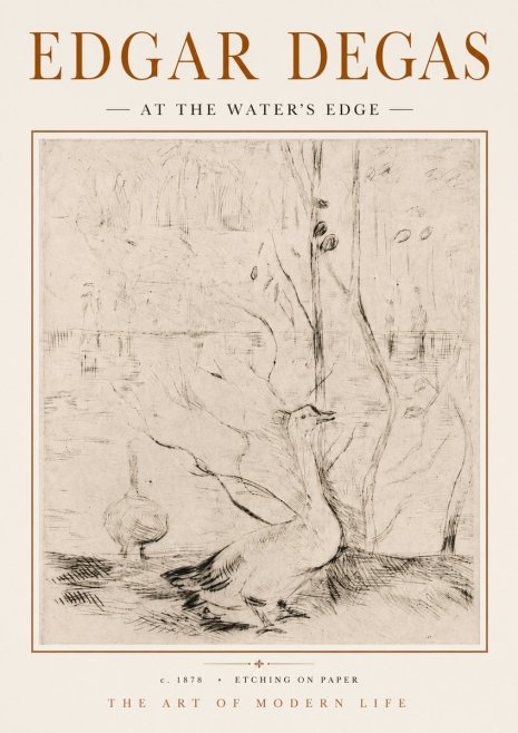 Edgar Degas At the Water's Edge No5 - Plakat