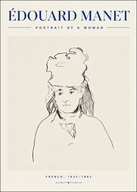 Édouard Manet Portrait of a Woman No4 - Plakat