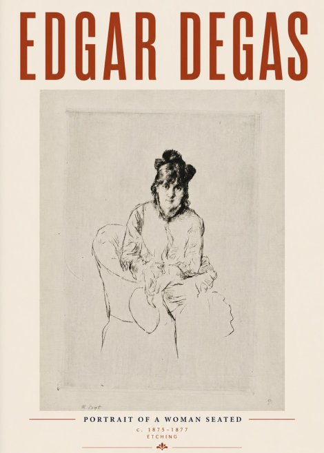 Edgar Degas Portrait of a Woman Seated No6 - Plakat