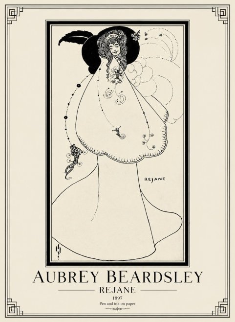 Aubrey Beardsley Rejane I No1 - Plakat
