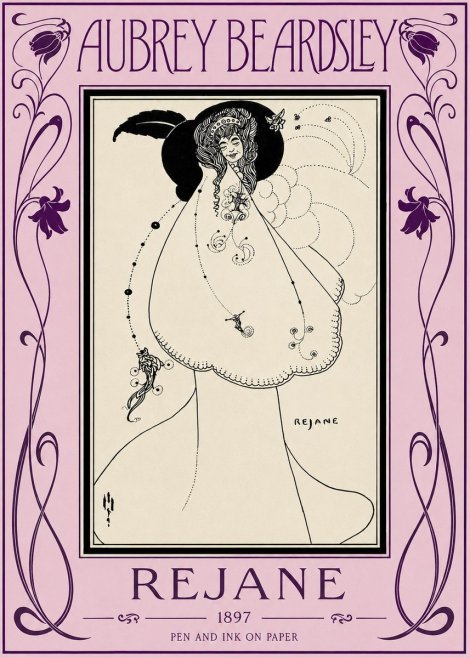 Aubrey Beardsley Rejane I No3 - Plakat