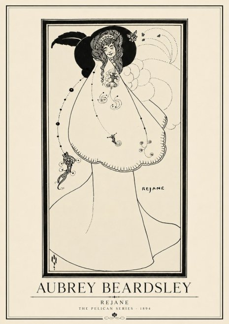 Aubrey Beardsley Rejane I No6 - Plakat