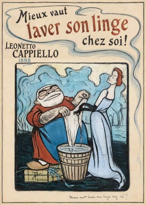 Leonetto Cappiello Mieux Vaut Laver Son Linge Chez Soi! No1 - Plakat
