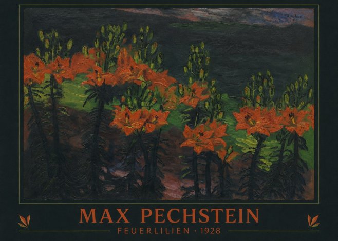 Max Pechstein Feuerlilien No3 - Plakat