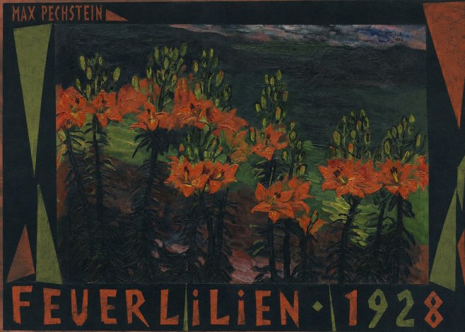Max Pechstein Feuerlilien No5 - Plakat