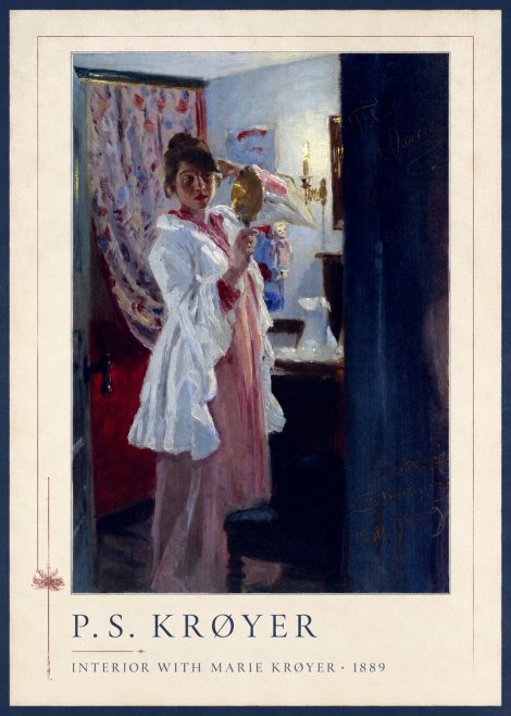P.S. Krøyer Interior with Marie Krøyer No4 - Plakat