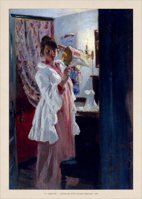 P.S. Krøyer Interior with Marie Krøyer No5 - Plakat
