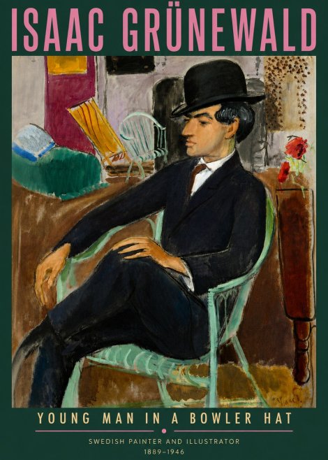 Isaac Grünewald Young Man in a Bowler Hat No3 - Plakat