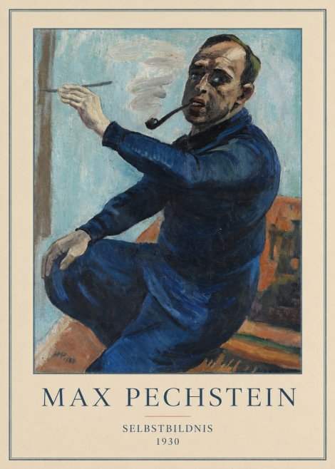 Max Pechstein Selbstbildnis No4 - Plakat