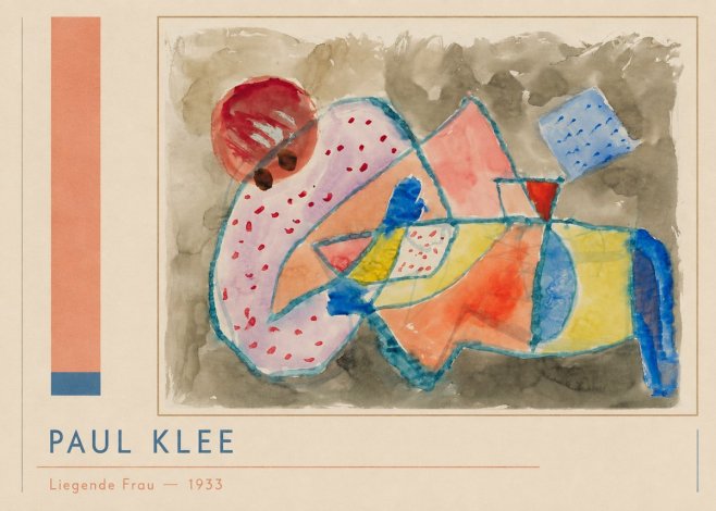 Paul Klee Liegende Frau - 1933 No3 - Plakat
