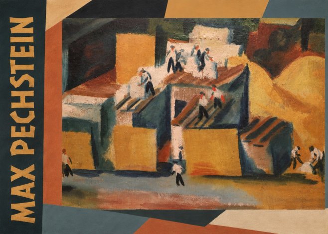 Max Pechstein Workers on Rooftops No2 - Plakat
