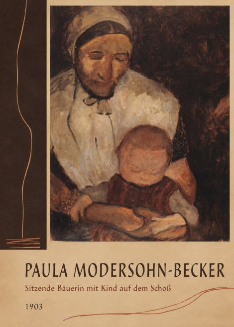 Paula Modersohn-Becker Sitzende Bäuerin Mit Kind Auf Dem Schoß No2 - Plakat
