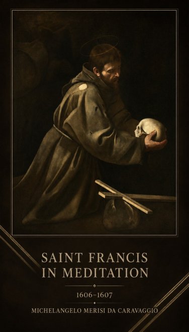 Michelangelo Merisi da Caravaggio Saint Francis in Meditation I No2 - Plakat