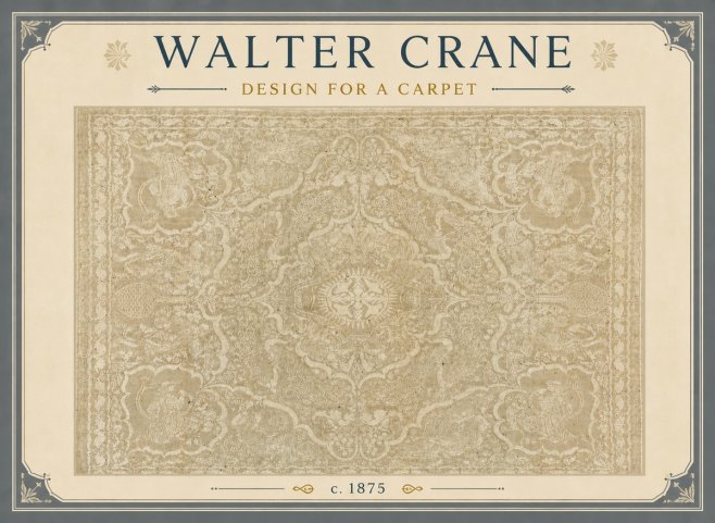 Walter Crane Design for a Carpet No6 - Plakat