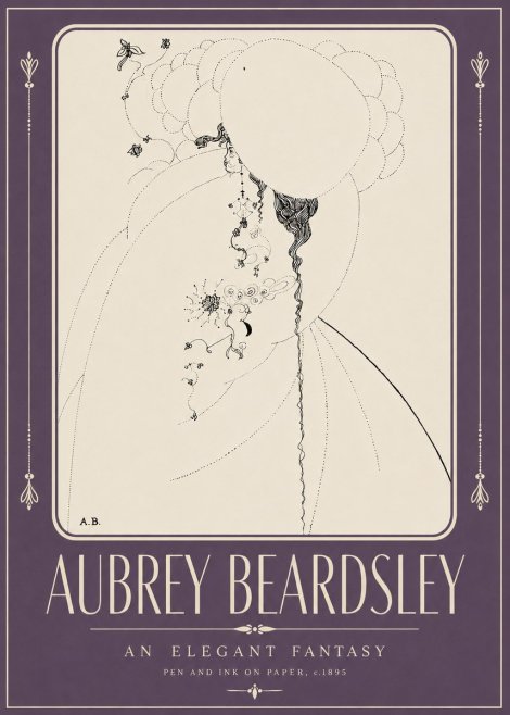 Aubrey Beardsley An Elegant Fantasy No2 - Plakat