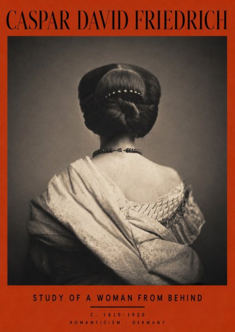 Caspar David Friedrich Study of a Woman from Behind No4 - Plakat