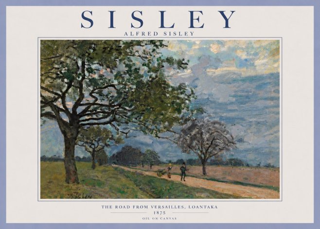 Sisley The Road from Versailles, Loantaka No5 - Plakat