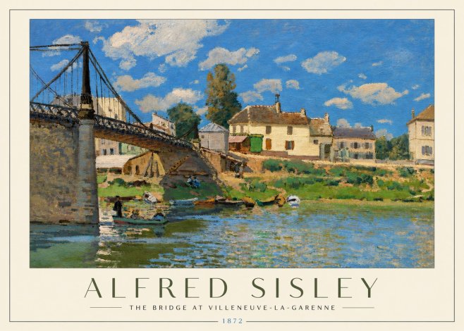 Sisley The Bridge at Villeneuve-la-garenne I No3 - Plakat