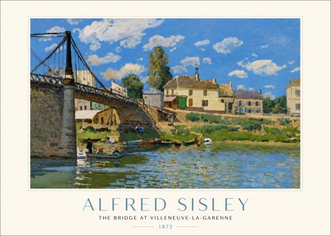 Sisley The Bridge at Villeneuve-la-garenne I No4 - Plakat