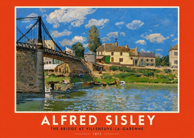 Sisley The Bridge at Villeneuve-la-garenne I No6 - Plakat