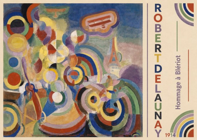Robert Delaunay Hommage À Blériot 1914 No2 - Plakat